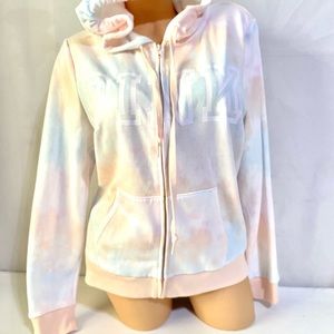PINK Victoria Secret Hooded Full Zip sweater Large. New With Tags
